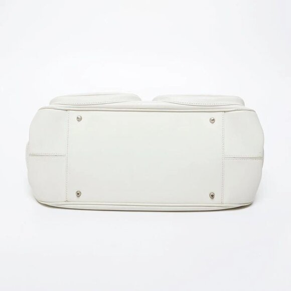 Christian Dior White Leather Logo Pocket Purse MATCHING SHOES AVAILABLE ALSO - Picture 8 of 9